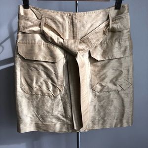 Pink Tartan Silk Skirt lined in leopard